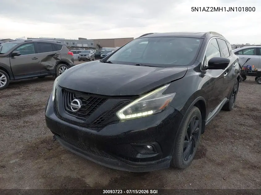2018 Nissan Murano S/Sl/Sv/Platinum VIN: 5N1AZ2MH1JN101800 Lot: 30093723