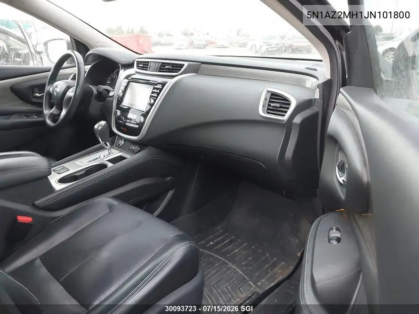 2018 Nissan Murano S/Sl/Sv/Platinum VIN: 5N1AZ2MH1JN101800 Lot: 30093723