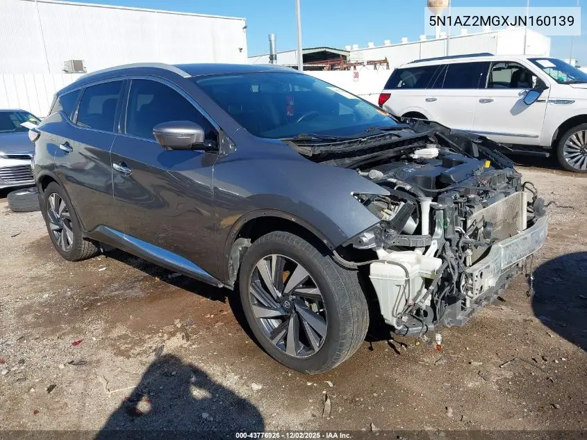 5N1AZ2MGXJN160139 2018 Nissan Murano Platinum