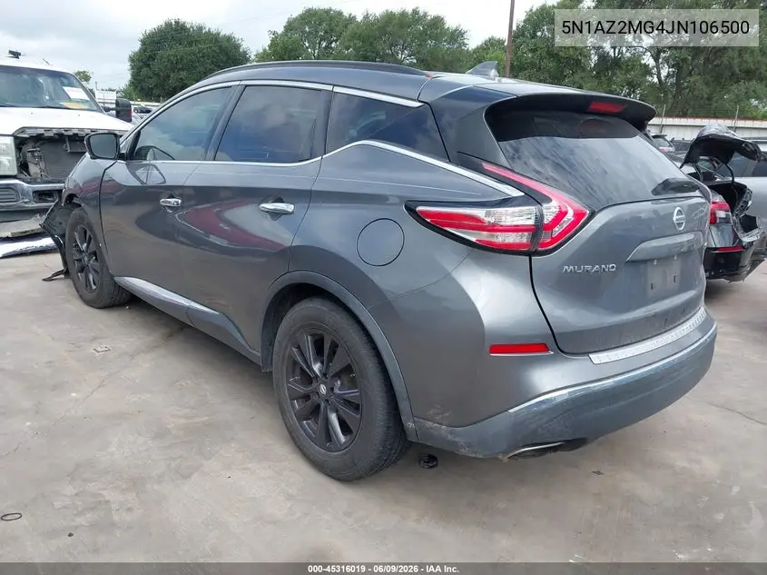 2018 Nissan Murano Sv VIN: 5N1AZ2MG4JN106500 Lot: 45316019