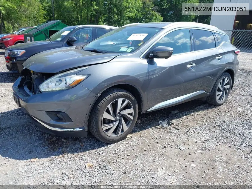 2018 Nissan Murano Platinum VIN: 5N1AZ2MH3JN203051 Lot: 45537858