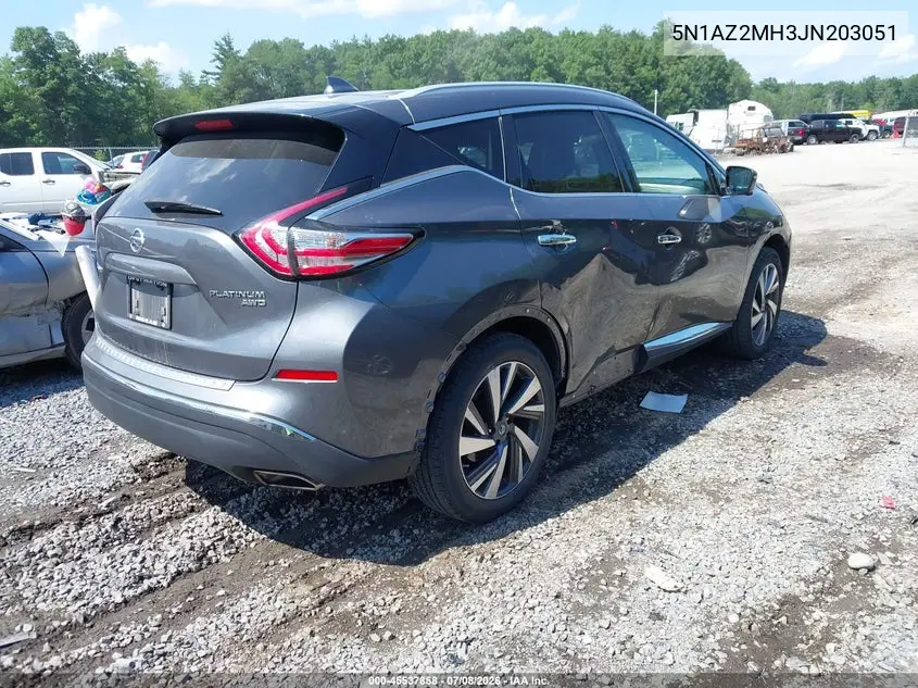 2018 Nissan Murano Platinum VIN: 5N1AZ2MH3JN203051 Lot: 45537858