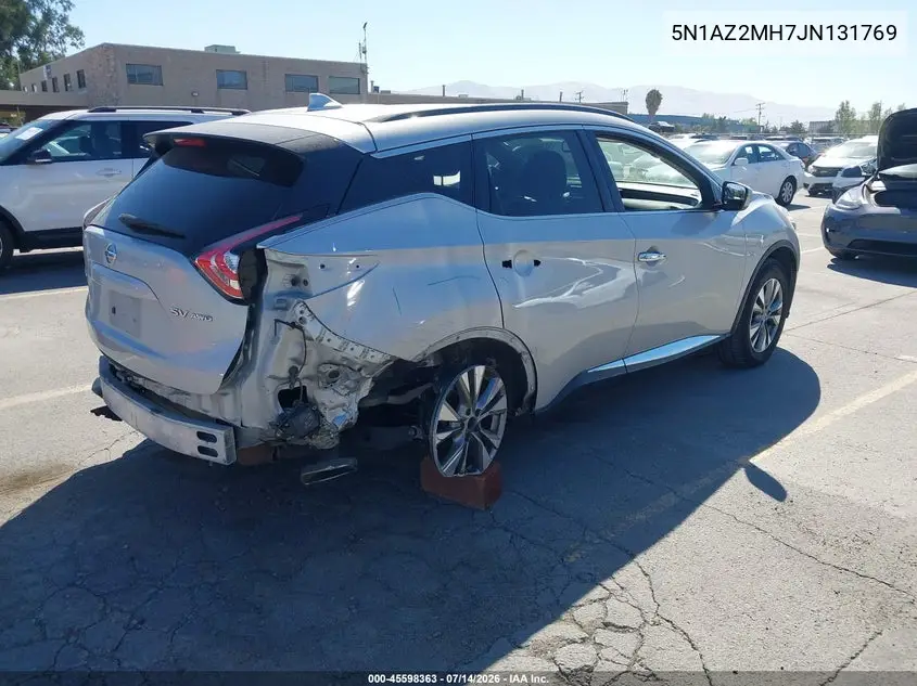 2018 Nissan Murano Sv VIN: 5N1AZ2MH7JN131769 Lot: 45598363