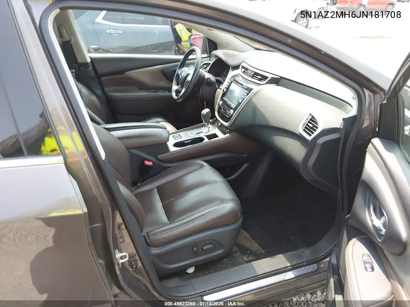 2018 Nissan Murano Sl VIN: 5N1AZ2MH6JN181708 Lot: 45623260