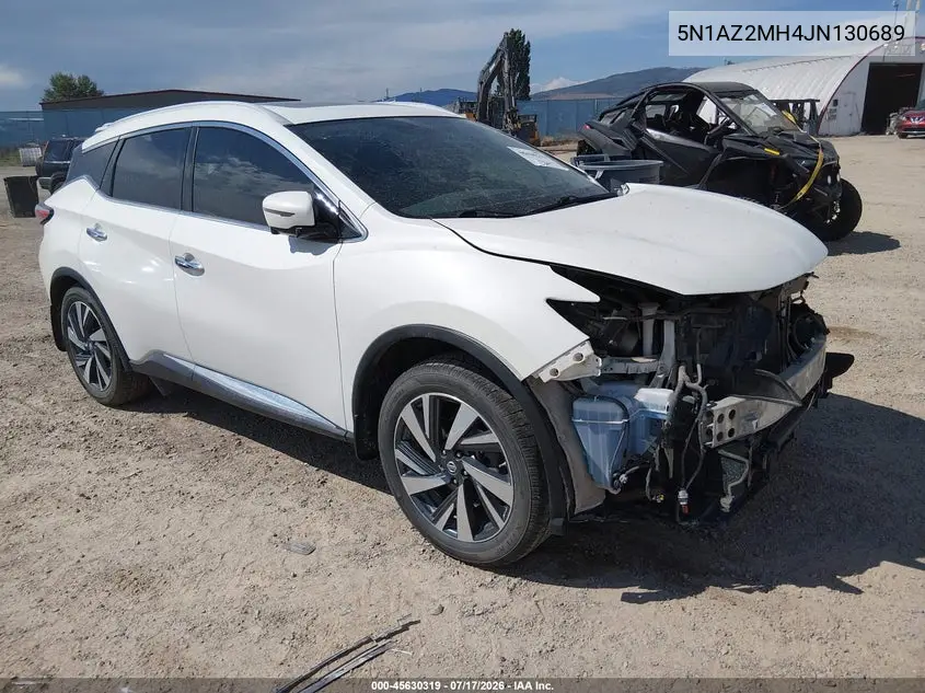 2018 Nissan Murano Platinum VIN: 5N1AZ2MH4JN130689 Lot: 45630319