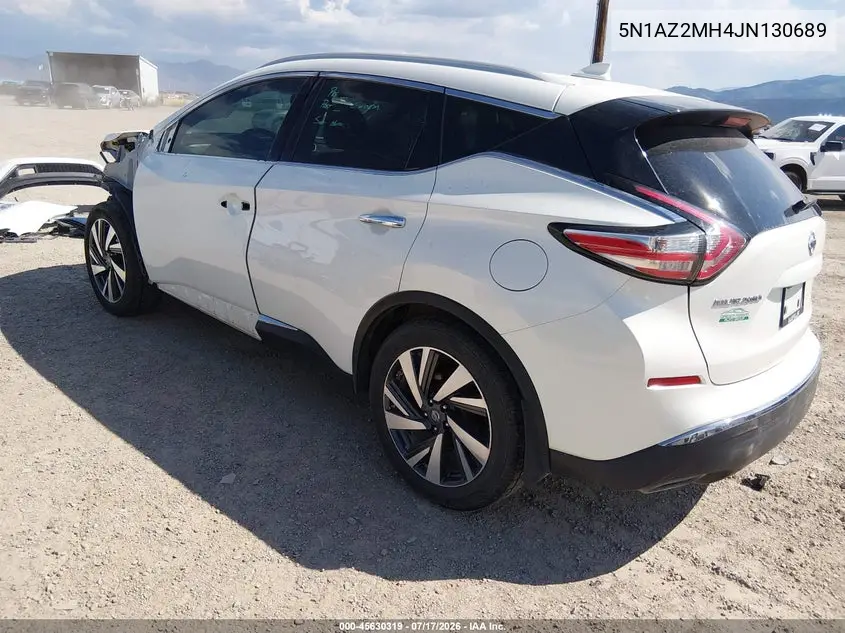 2018 Nissan Murano Platinum VIN: 5N1AZ2MH4JN130689 Lot: 45630319