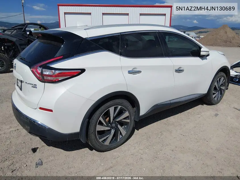 2018 Nissan Murano Platinum VIN: 5N1AZ2MH4JN130689 Lot: 45630319