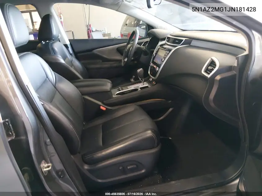 2018 Nissan Murano Platinum VIN: 5N1AZ2MG1JN181428 Lot: 45635606