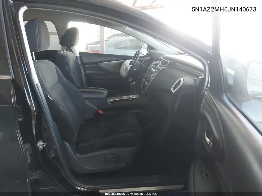 2018 Nissan Murano Sv VIN: 5N1AZ2MH6JN140673 Lot: 45649765