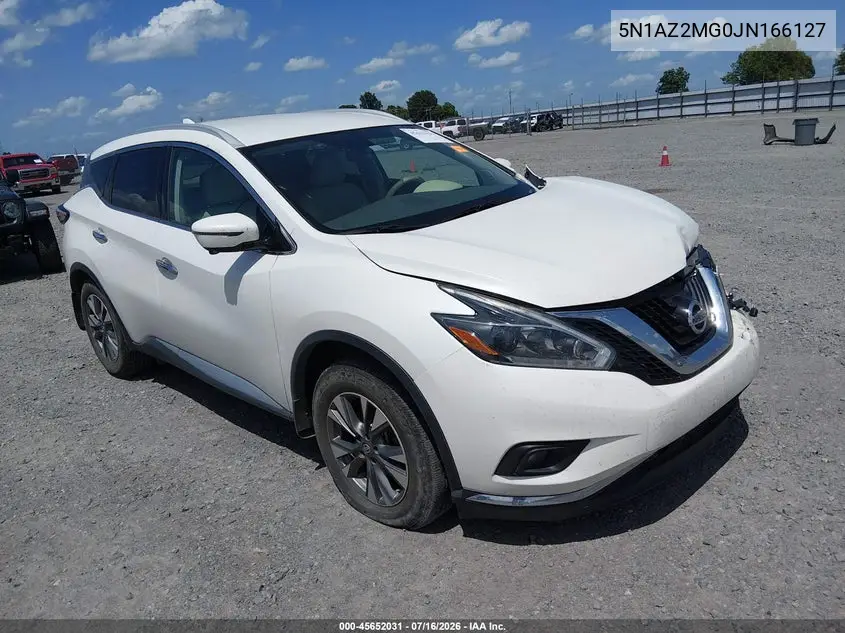 2018 Nissan Murano Sl VIN: 5N1AZ2MG0JN166127 Lot: 45652031