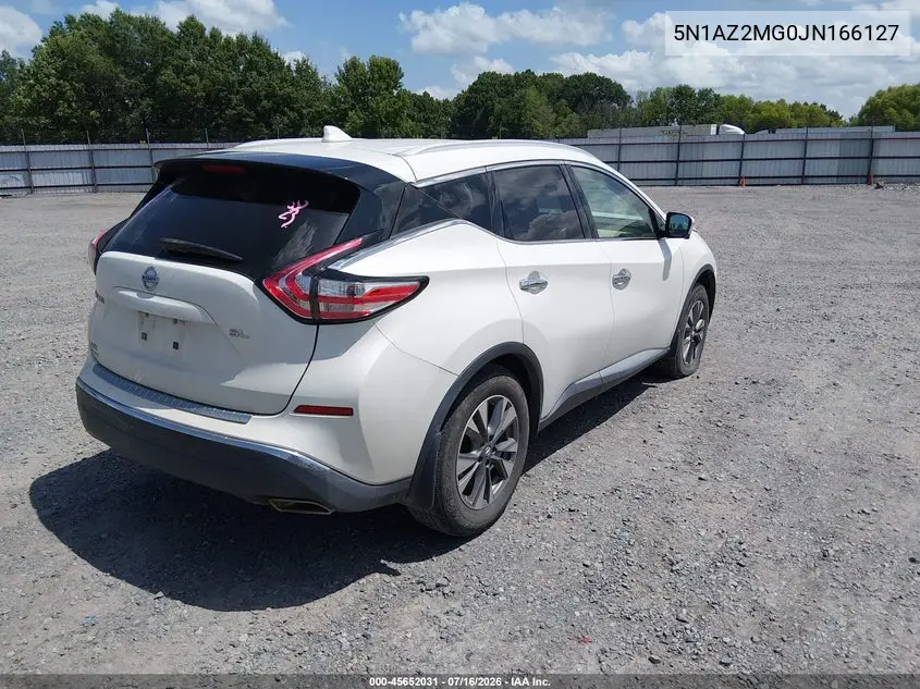 2018 Nissan Murano Sl VIN: 5N1AZ2MG0JN166127 Lot: 45652031