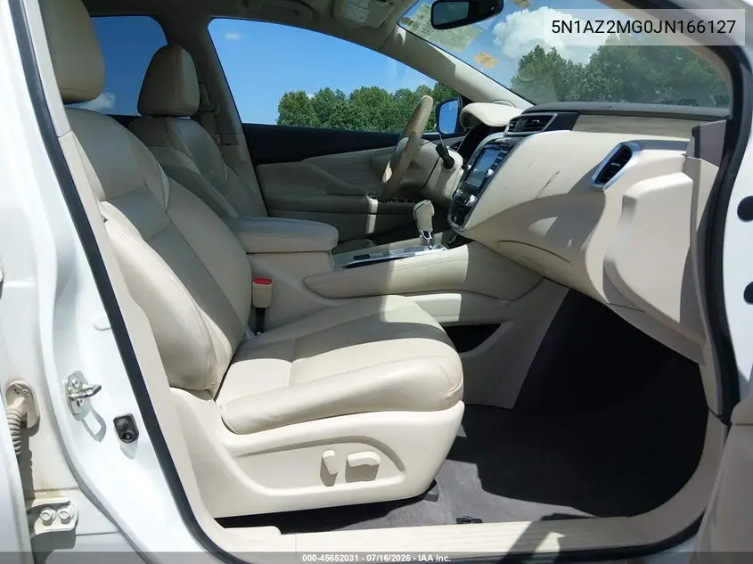 2018 Nissan Murano Sl VIN: 5N1AZ2MG0JN166127 Lot: 45652031