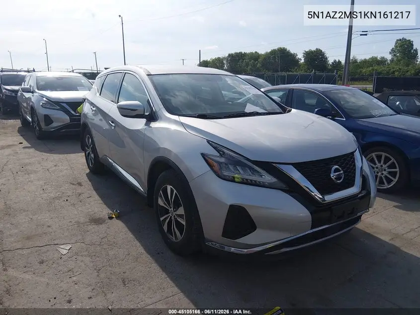 2019 Nissan Murano S VIN: 5N1AZ2MS1KN161217 Lot: 45105166