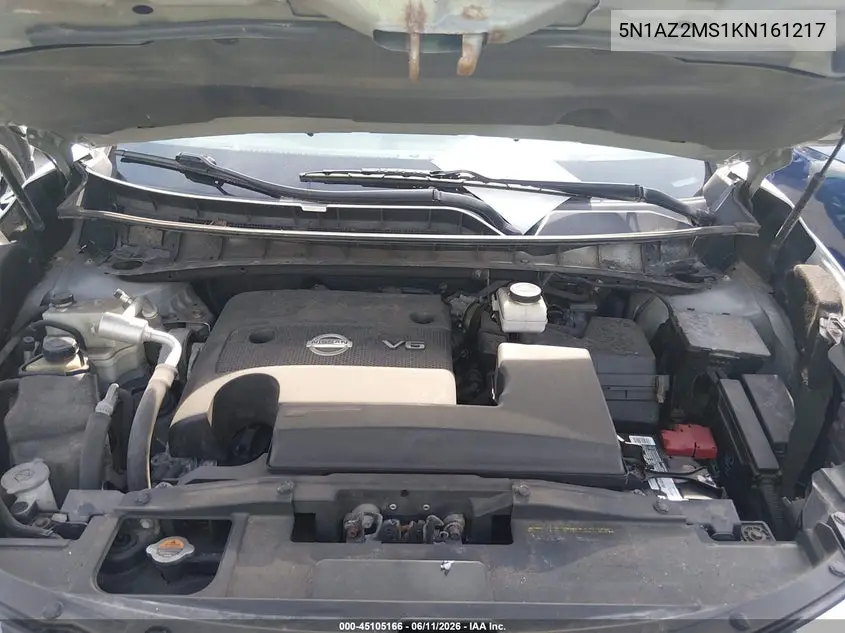 2019 Nissan Murano S VIN: 5N1AZ2MS1KN161217 Lot: 45105166
