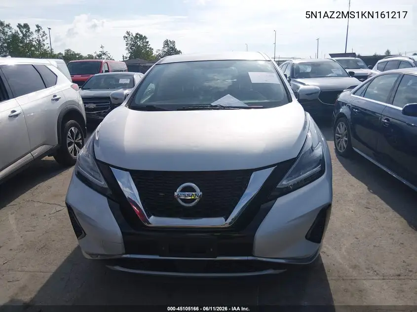 2019 Nissan Murano S VIN: 5N1AZ2MS1KN161217 Lot: 45105166