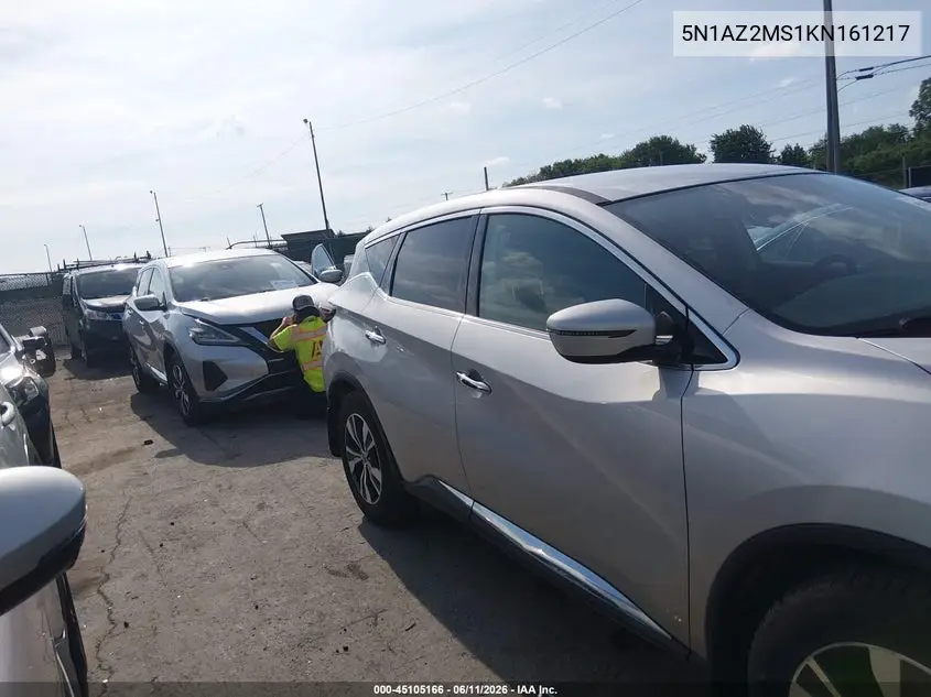 2019 Nissan Murano S VIN: 5N1AZ2MS1KN161217 Lot: 45105166