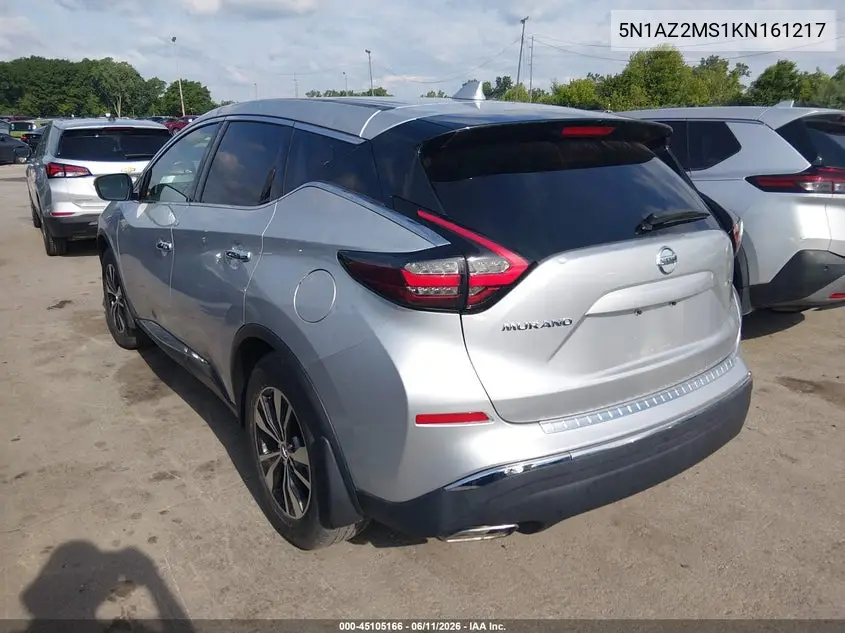2019 Nissan Murano S VIN: 5N1AZ2MS1KN161217 Lot: 45105166