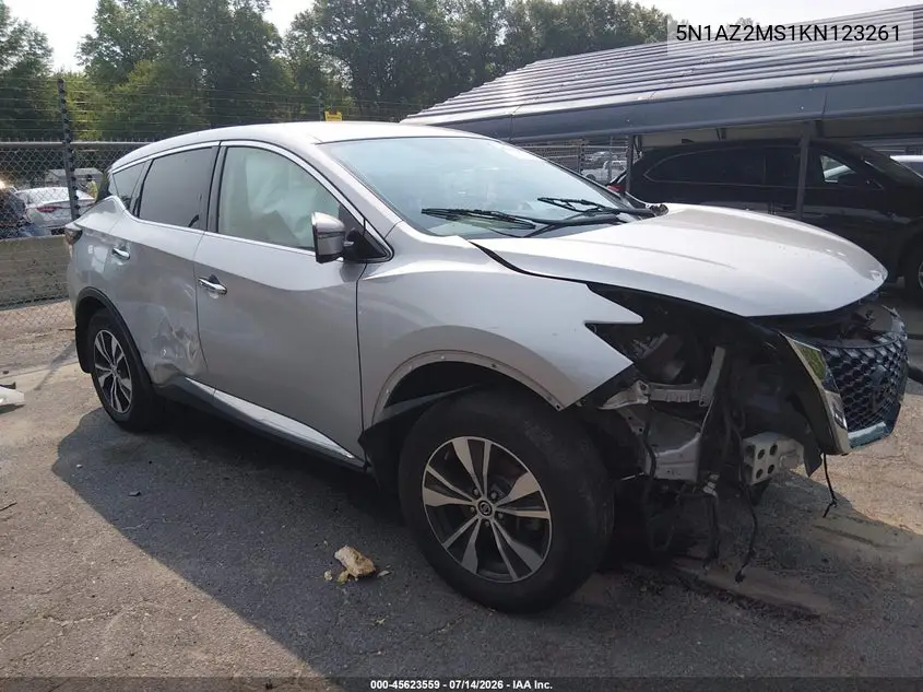2019 Nissan Murano S VIN: 5N1AZ2MS1KN123261 Lot: 45623559