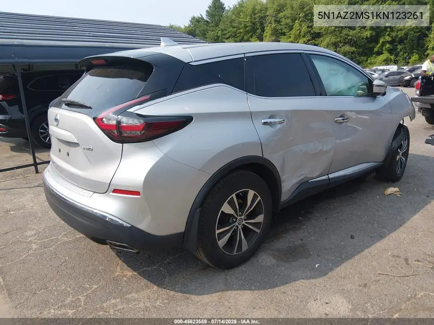 2019 Nissan Murano S VIN: 5N1AZ2MS1KN123261 Lot: 45623559