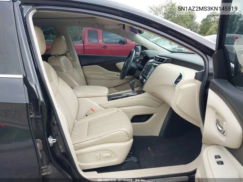2019 Nissan Murano Platinum VIN: 5N1AZ2MS3KN145519 Lot: 45637510