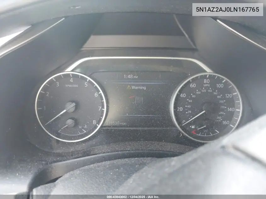 5N1AZ2AJ0LN167765 2020 Nissan Murano S Fwd