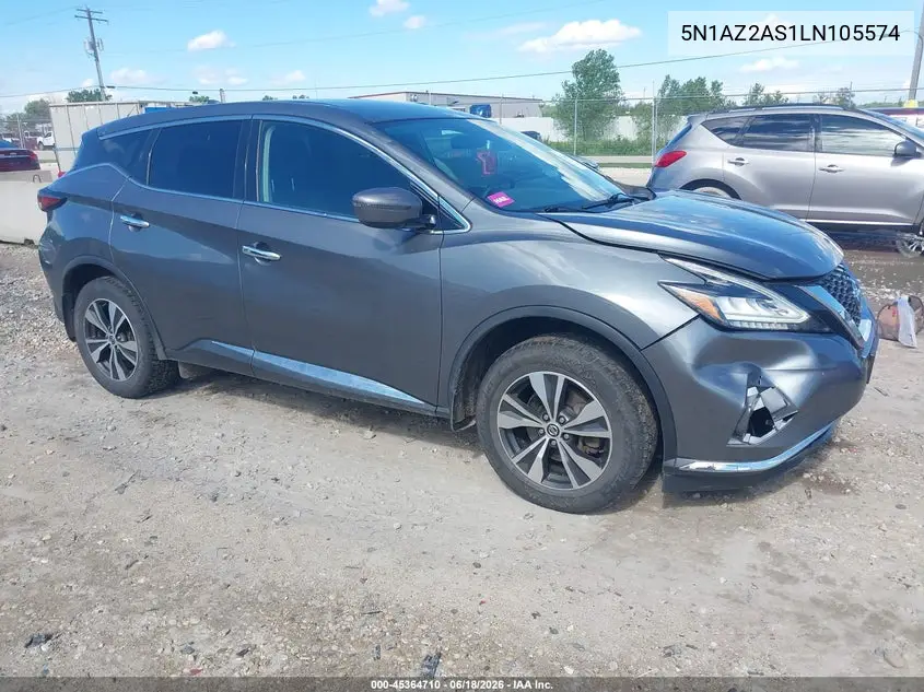 2020 Nissan Murano S Intelligent Awd VIN: 5N1AZ2AS1LN105574 Lot: 45364710