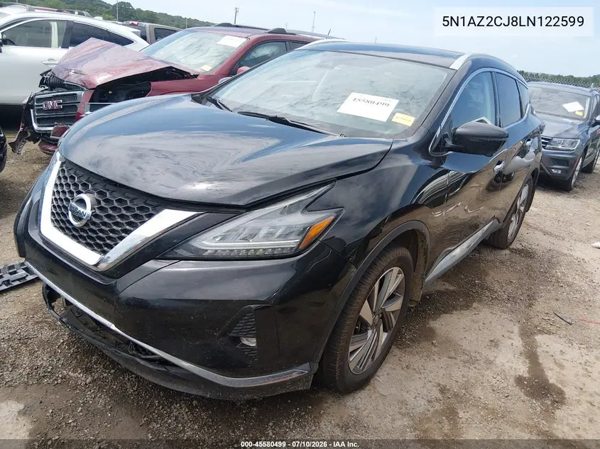 2020 Nissan Murano Sl Fwd VIN: 5N1AZ2CJ8LN122599 Lot: 45580499