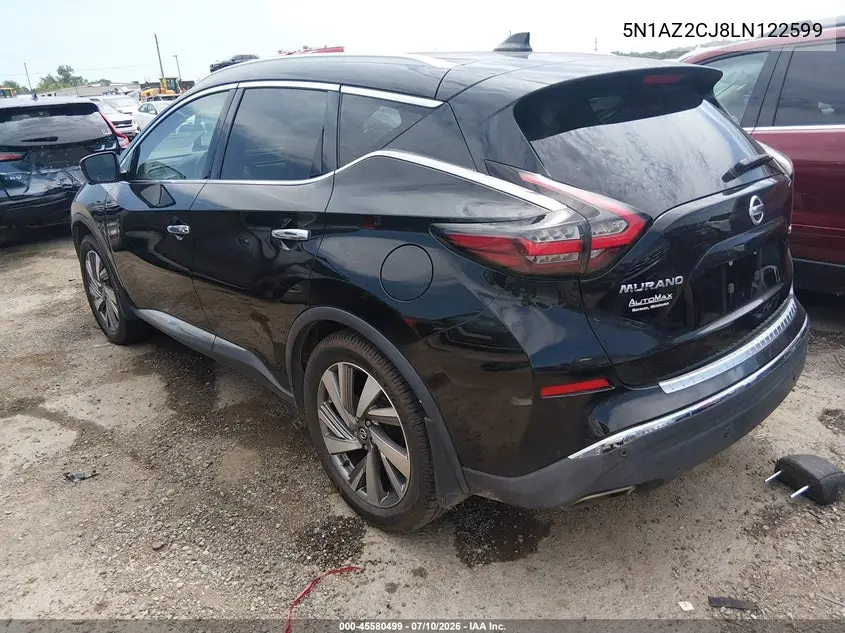 2020 Nissan Murano Sl Fwd VIN: 5N1AZ2CJ8LN122599 Lot: 45580499