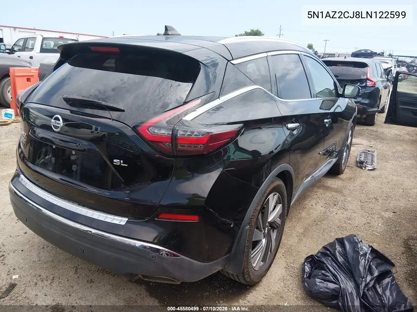 2020 Nissan Murano Sl Fwd VIN: 5N1AZ2CJ8LN122599 Lot: 45580499