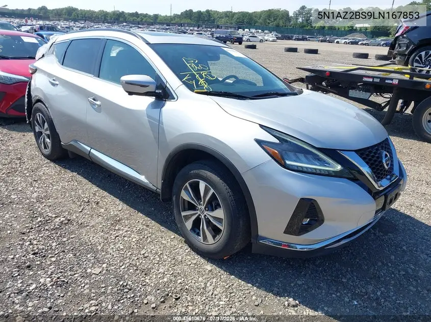 2020 Nissan Murano Sv Intelligent Awd VIN: 5N1AZ2BS9LN167853 Lot: 45610676