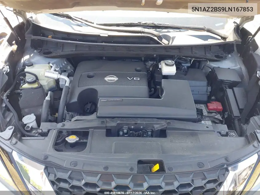 2020 Nissan Murano Sv Intelligent Awd VIN: 5N1AZ2BS9LN167853 Lot: 45610676