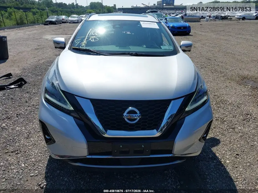 2020 Nissan Murano Sv Intelligent Awd VIN: 5N1AZ2BS9LN167853 Lot: 45610676