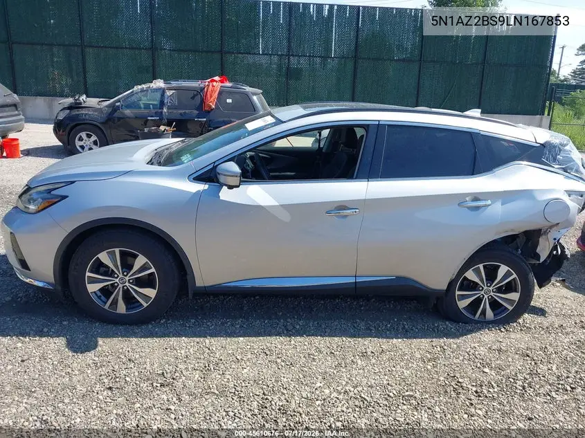 2020 Nissan Murano Sv Intelligent Awd VIN: 5N1AZ2BS9LN167853 Lot: 45610676