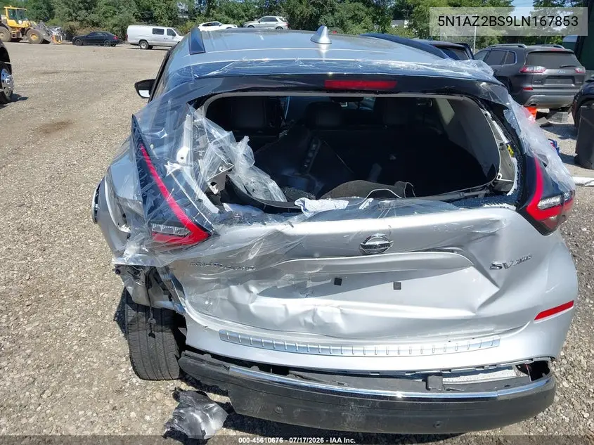 2020 Nissan Murano Sv Intelligent Awd VIN: 5N1AZ2BS9LN167853 Lot: 45610676