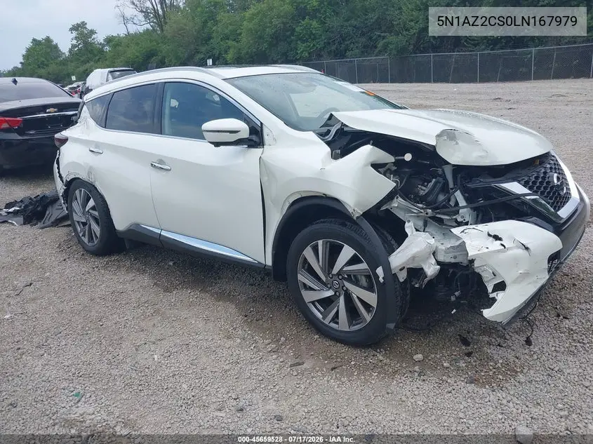 2020 Nissan Murano Sl Intelligent Awd VIN: 5N1AZ2CS0LN167979 Lot: 45659528