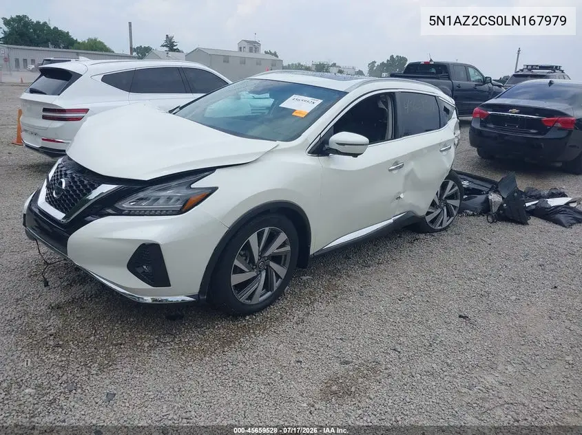 2020 Nissan Murano Sl Intelligent Awd VIN: 5N1AZ2CS0LN167979 Lot: 45659528
