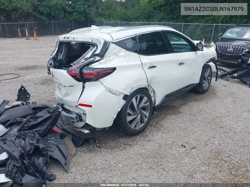 2020 Nissan Murano Sl Intelligent Awd VIN: 5N1AZ2CS0LN167979 Lot: 45659528