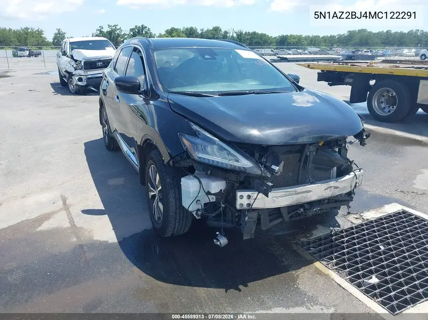2021 Nissan Murano Sv Fwd VIN: 5N1AZ2BJ4MC122291 Lot: 45589313