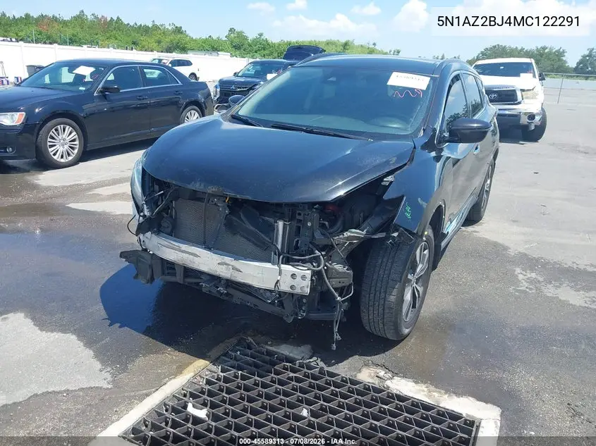 2021 Nissan Murano Sv Fwd VIN: 5N1AZ2BJ4MC122291 Lot: 45589313
