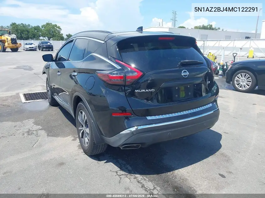 2021 Nissan Murano Sv Fwd VIN: 5N1AZ2BJ4MC122291 Lot: 45589313