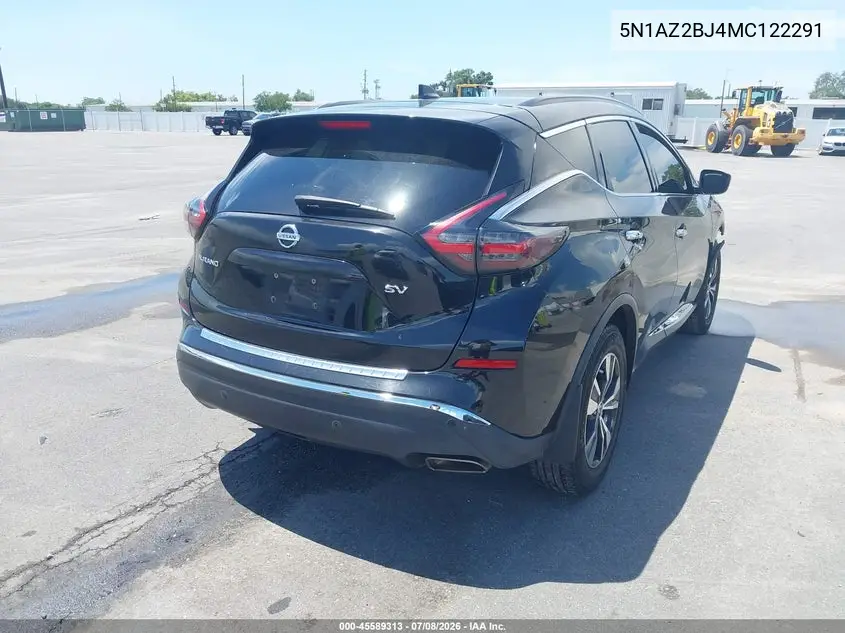 2021 Nissan Murano Sv Fwd VIN: 5N1AZ2BJ4MC122291 Lot: 45589313