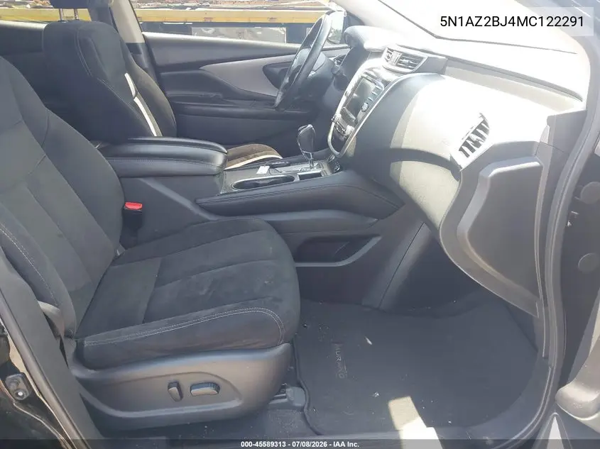 2021 Nissan Murano Sv Fwd VIN: 5N1AZ2BJ4MC122291 Lot: 45589313