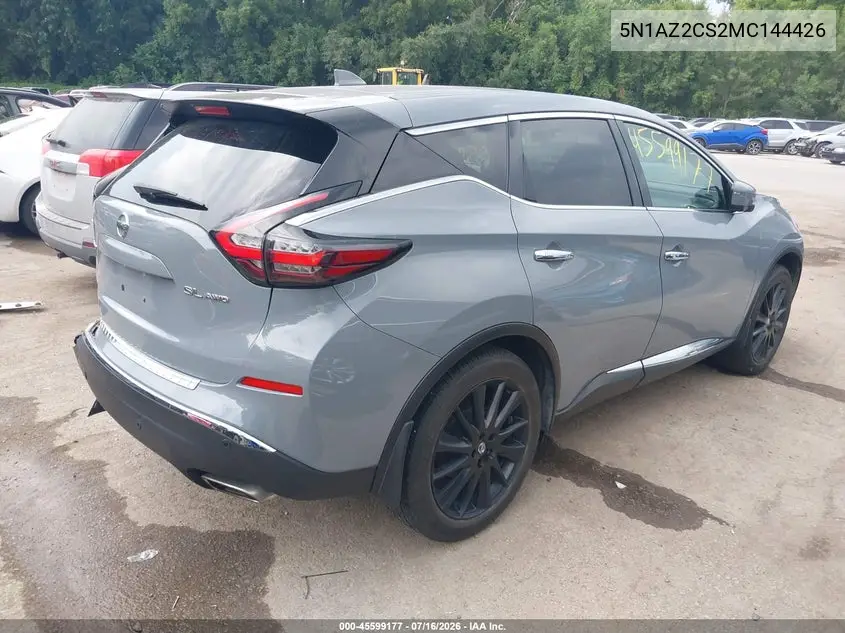2021 Nissan Murano Sl Intelligent Awd VIN: 5N1AZ2CS2MC144426 Lot: 45599177
