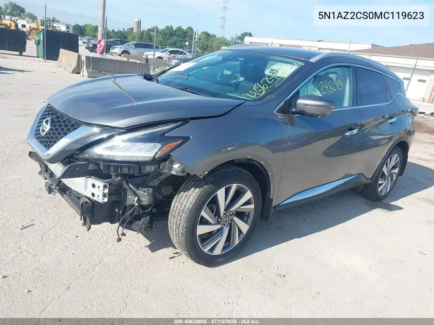 2021 Nissan Murano Sl Intelligent Awd VIN: 5N1AZ2CS0MC119623 Lot: 45629800