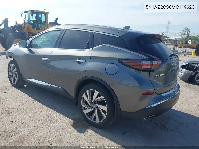 2021 Nissan Murano Sl Intelligent Awd VIN: 5N1AZ2CS0MC119623 Lot: 45629800