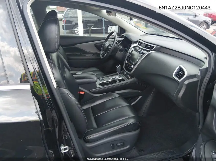 2022 Nissan Murano Sv Fwd VIN: 5N1AZ2BJ0NC120443 Lot: 45418298