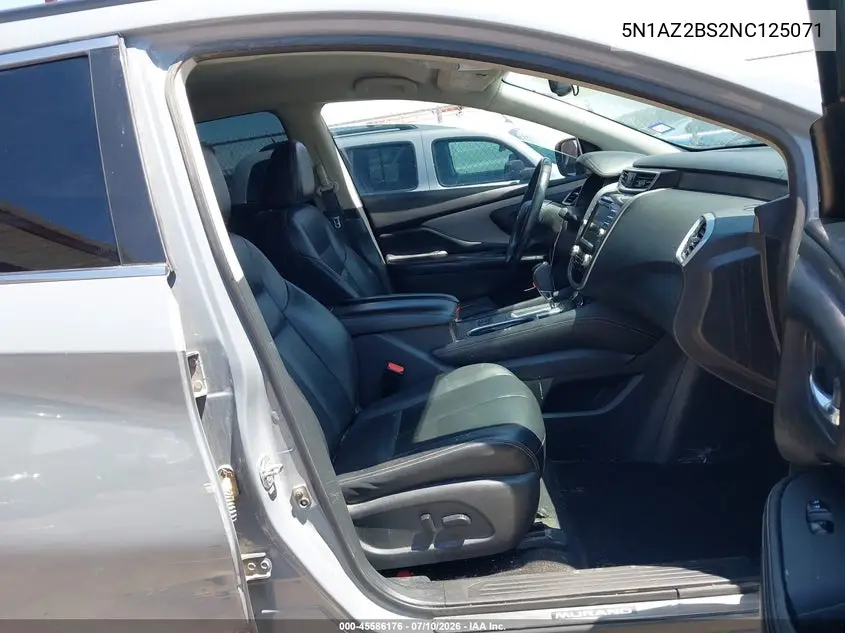 2022 Nissan Murano Sv Intelligent Awd VIN: 5N1AZ2BS2NC125071 Lot: 45586176