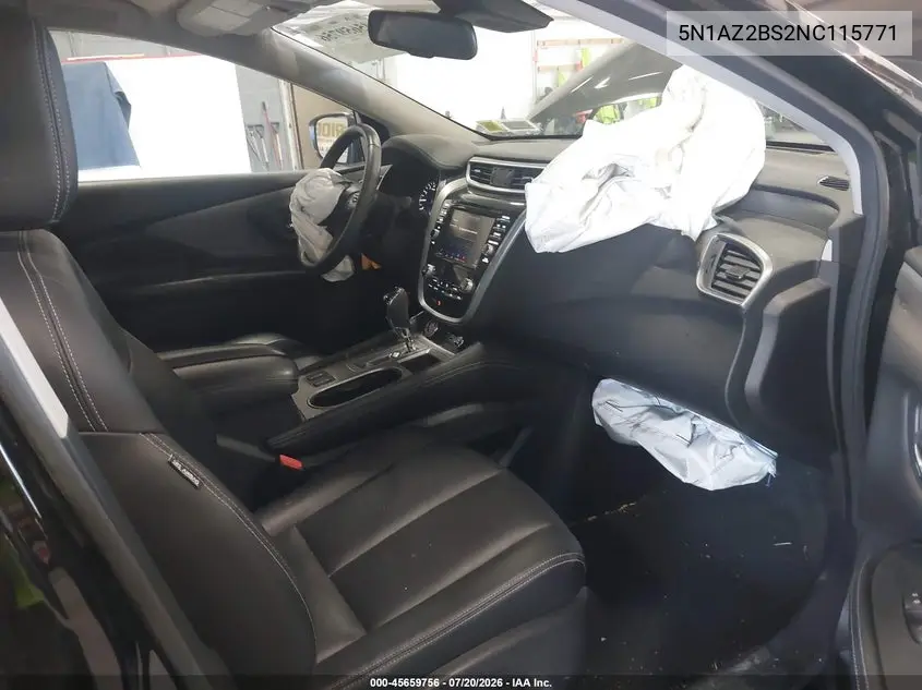 2022 Nissan Murano Sv Intelligent Awd VIN: 5N1AZ2BS2NC115771 Lot: 45659756