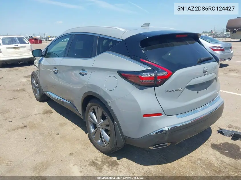 2024 Nissan Murano Platinum Intelligent Awd VIN: 5N1AZ2DS6RC124427 Lot: 45660854