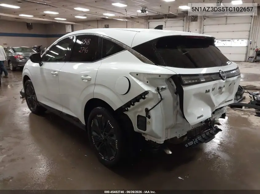 2026 Nissan Murano Platinum VIN: 5N1AZ3DS5TC102657 Lot: 45482746